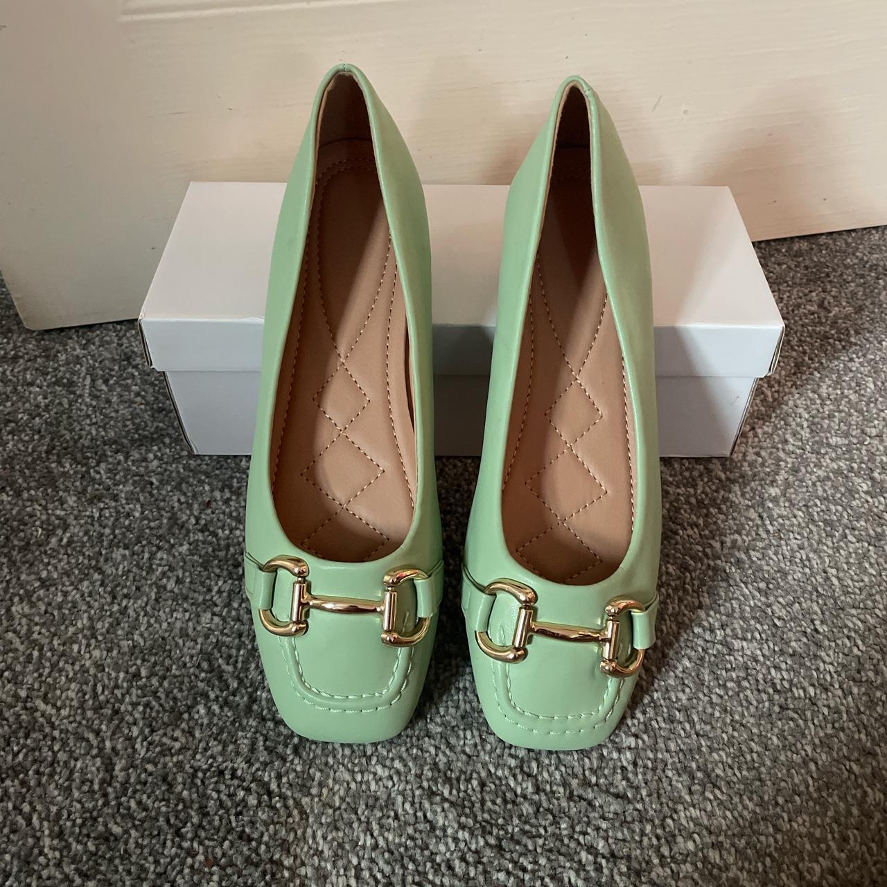 Mint green flats on sale shoes