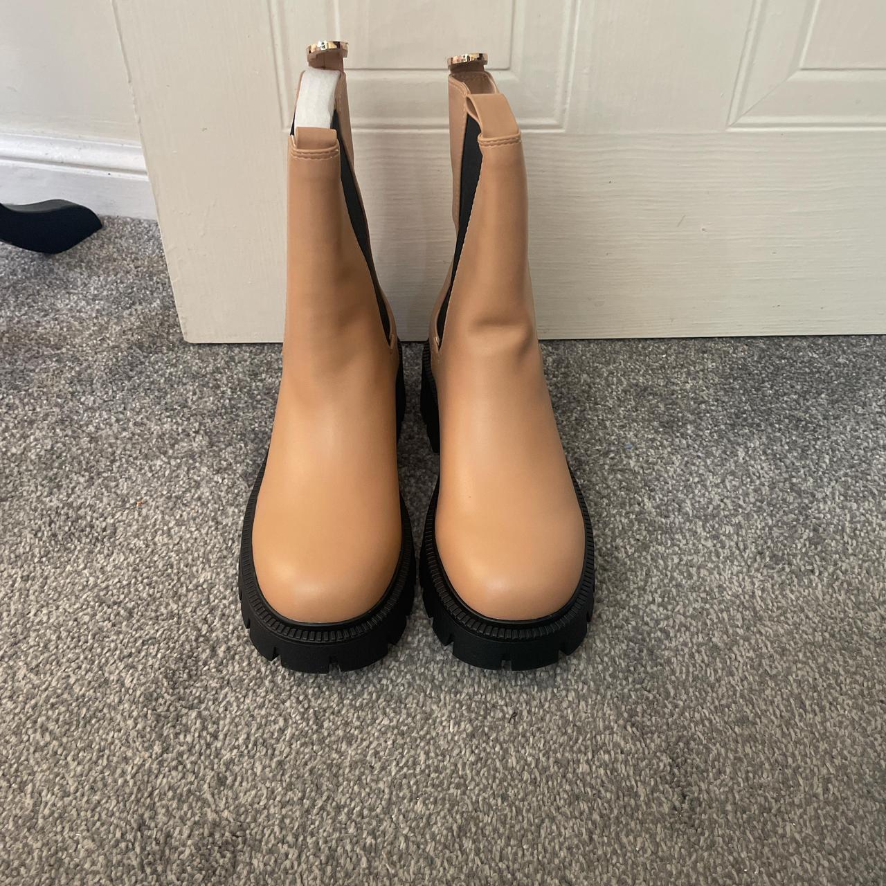 Nasty Gal chunky Sole lace and zip up biker Depop - Main Image