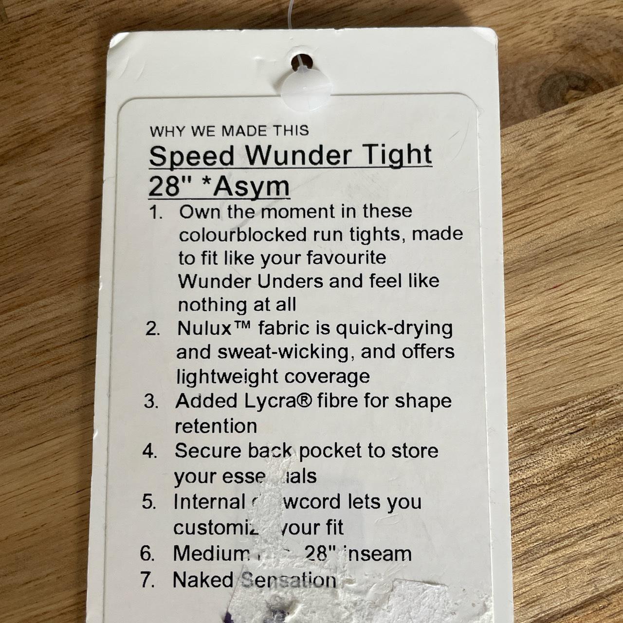 Lululemon Speed Wunder tight 28” Asym full length - Depop