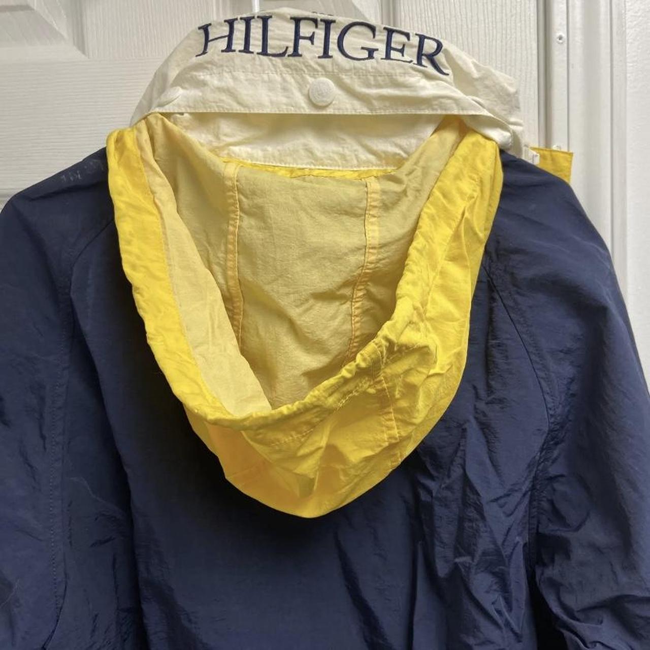 Vintage Tommy Hilfiger Windbreaker Coat Jacket shops Spellout Stow Hood 90s Grunge M