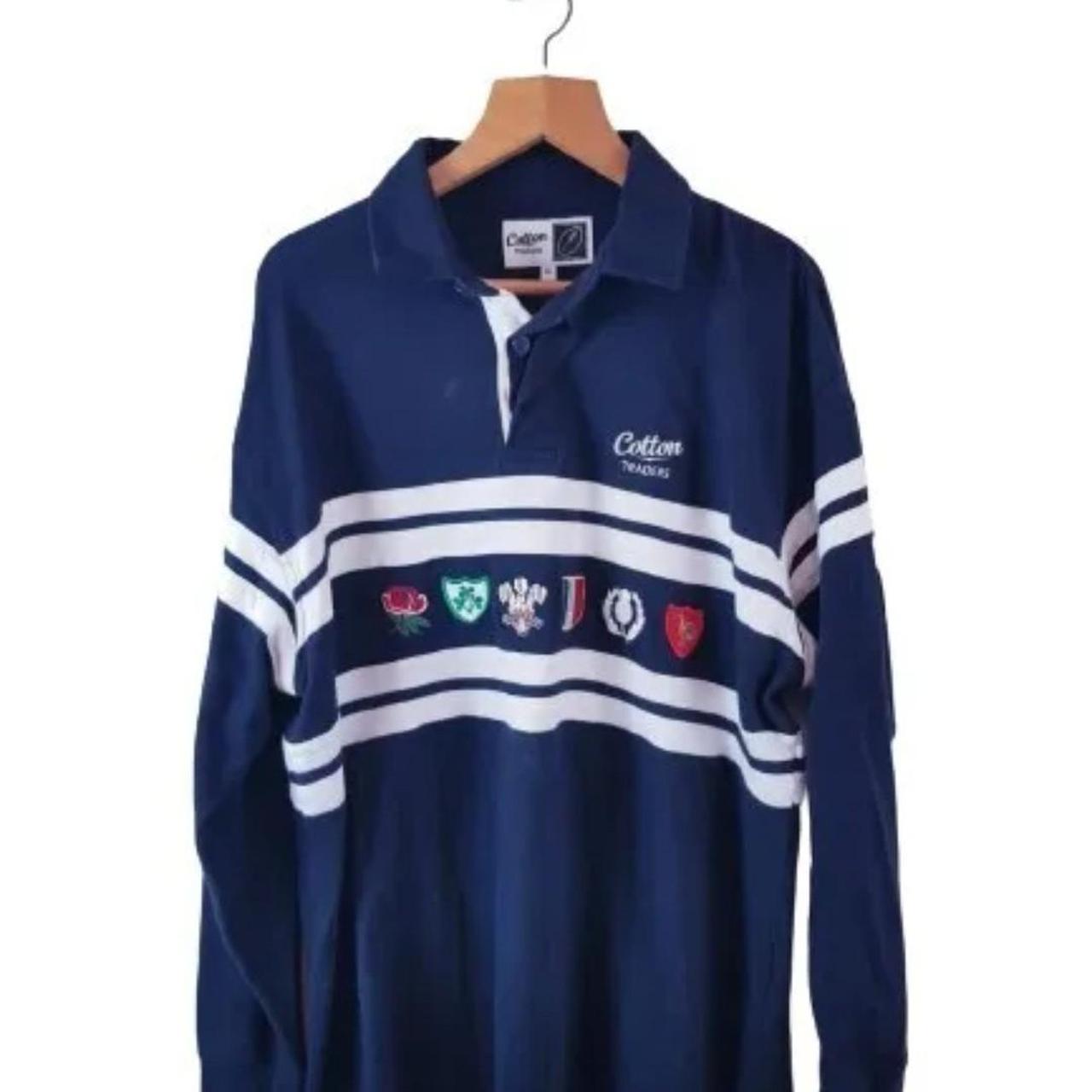 Cotton Traders Mens Black Cotton Pullover Rugby