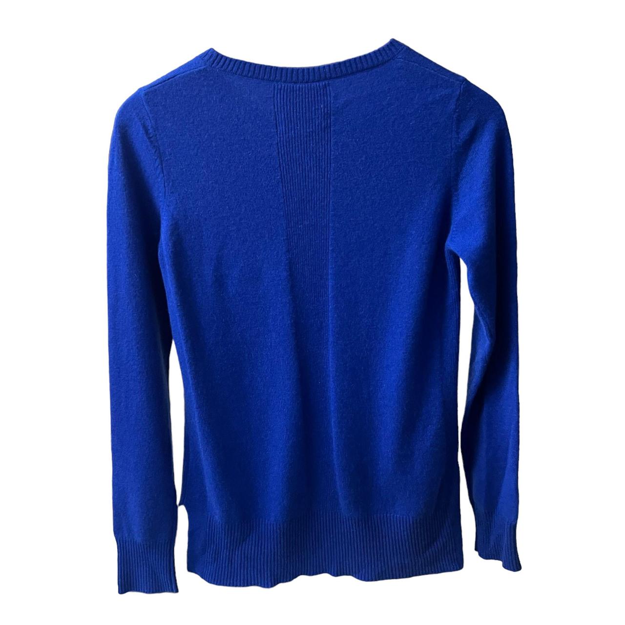 Cynthia Rowley 2 Ply Cashmere Sweater in Blue... - Depop