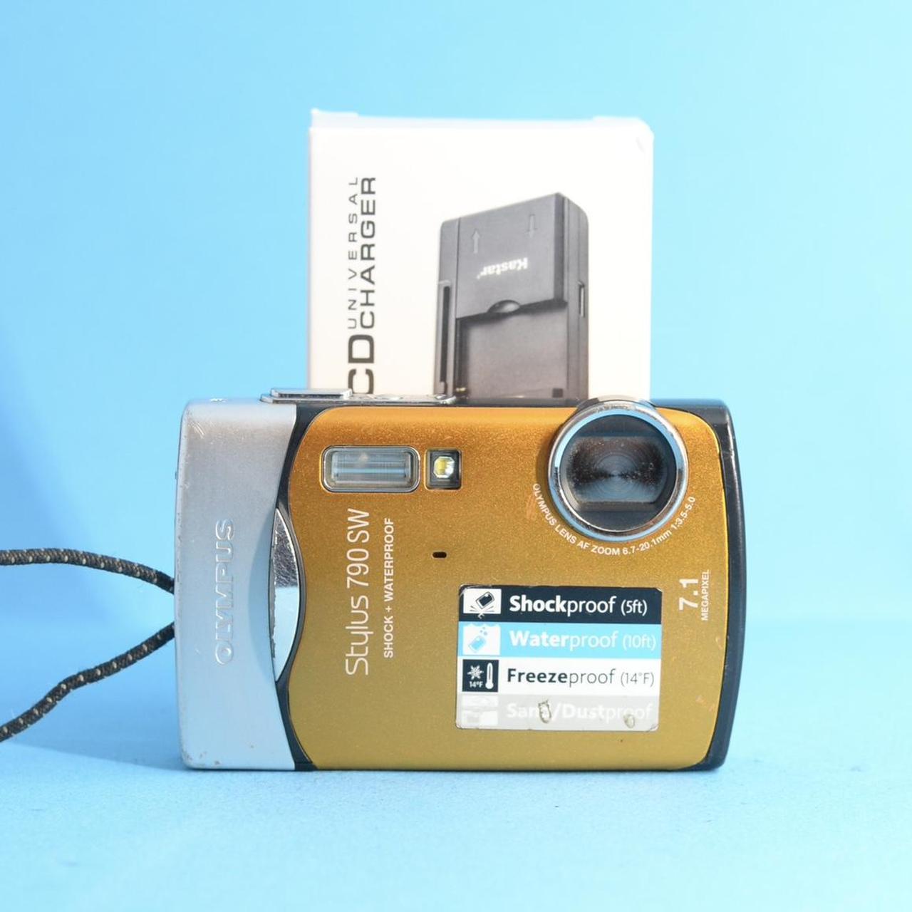 Olympus Silver and Orange Camerasandaccessories Depop