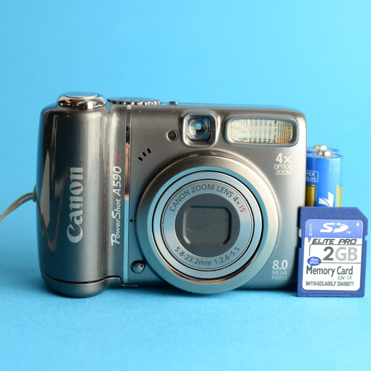 Canon PowerShot A590 IS | 8MP Digital camera with SD... - Depop