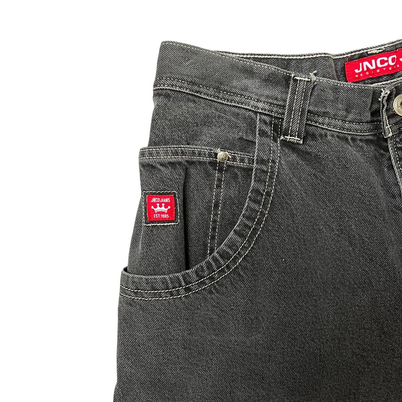 JNCO Men's Black and Grey Shorts | Depop