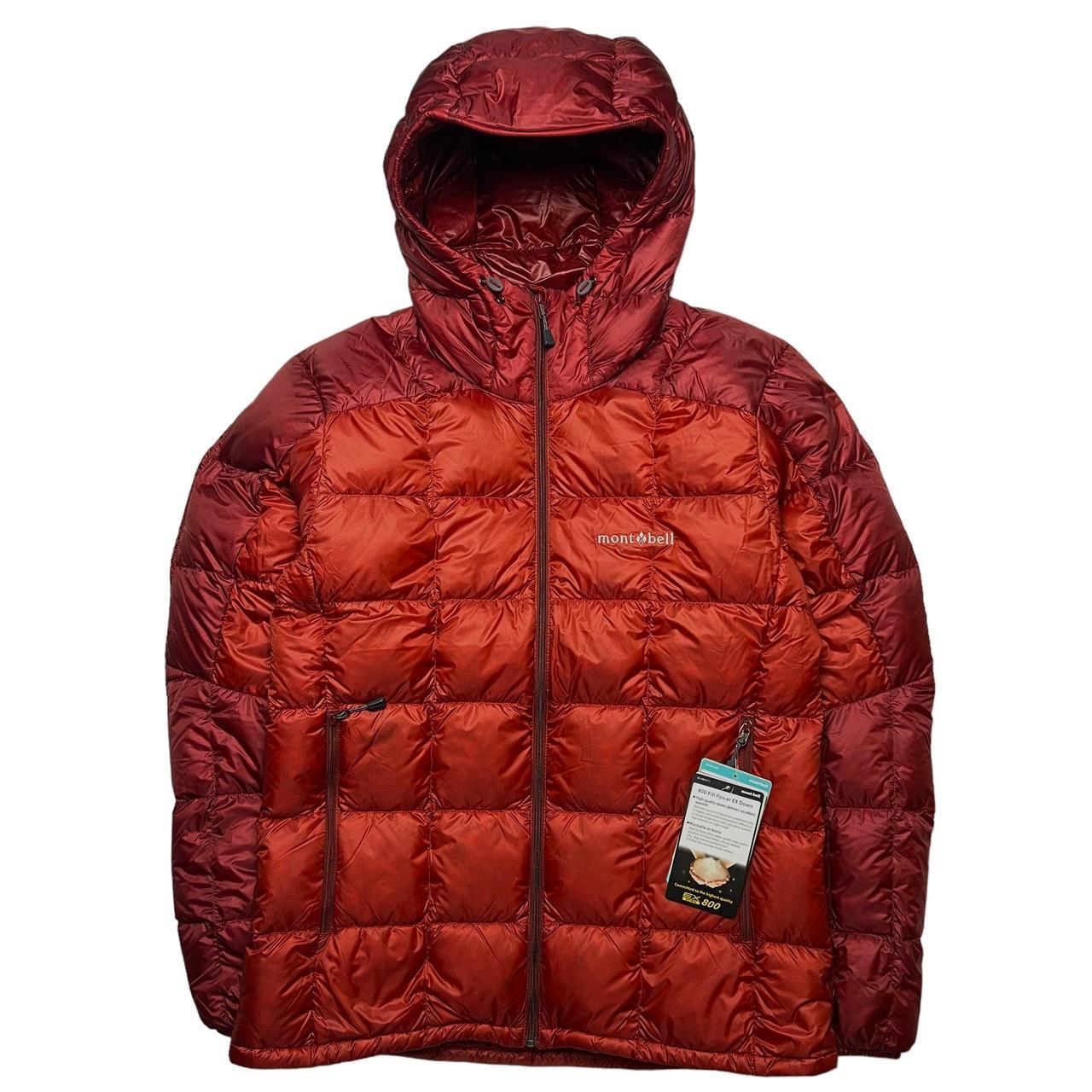 Mens Red Two Tone Square stitch Montbell Puffer...