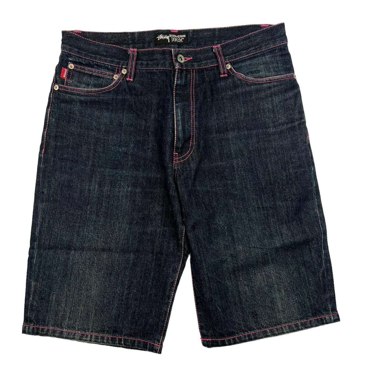 Vintage Stussy Spellout Shorts / Jorts - Waist: | Depop