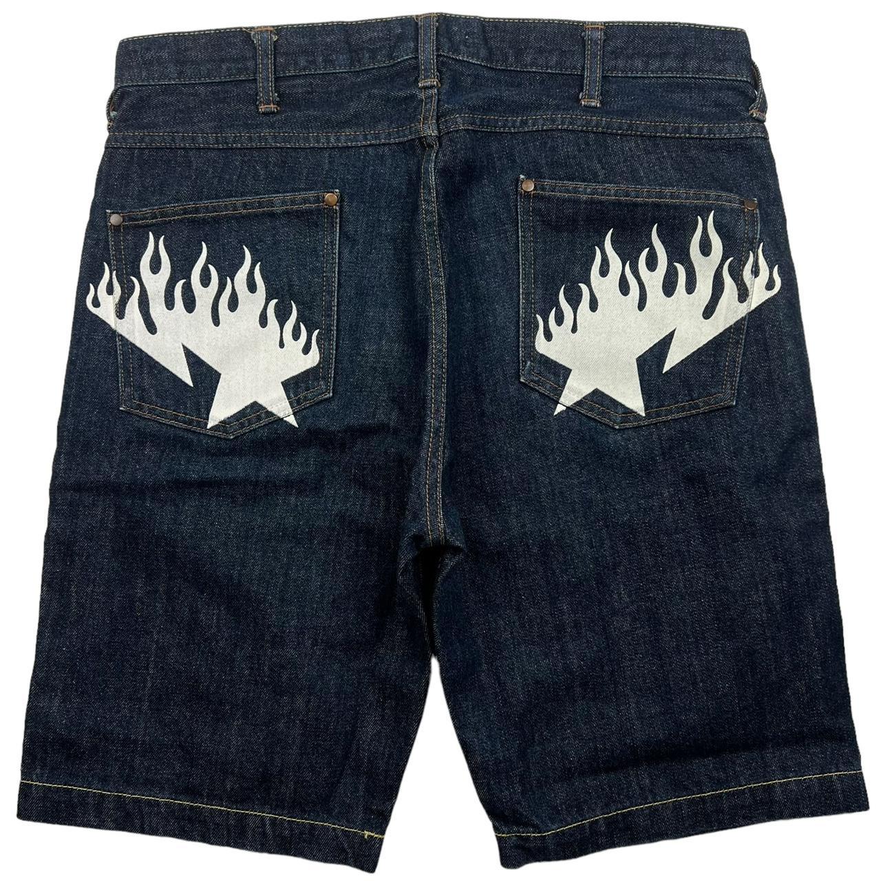 Vintage Bape Star Denim Shorts Jorts Waist Depop