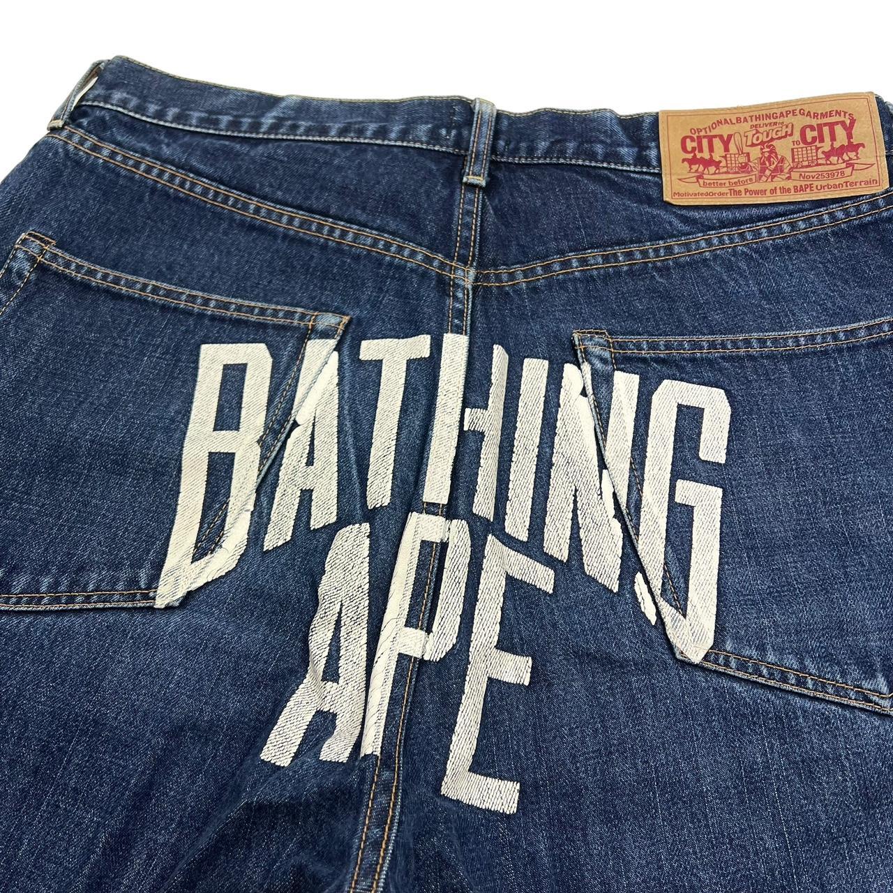 Vintage Bape Shorts / Jorts - Waist: 35” - length: | Depop