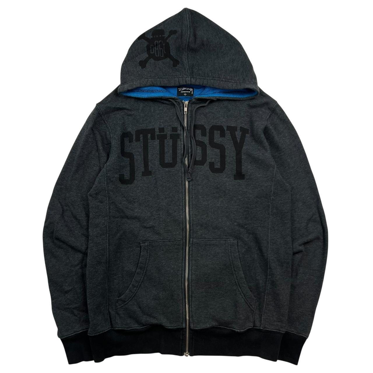 Vintage Stussy Fleece Zip Up Hoodie - Medium - P2P: | Depop