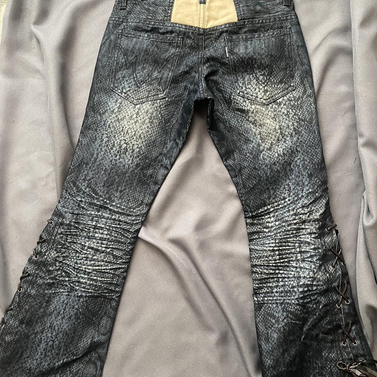 パンツ Tornado mart flare denim pants snake Tornado Mart Snakeskin Lace-Up Pants – Paroxa Studios