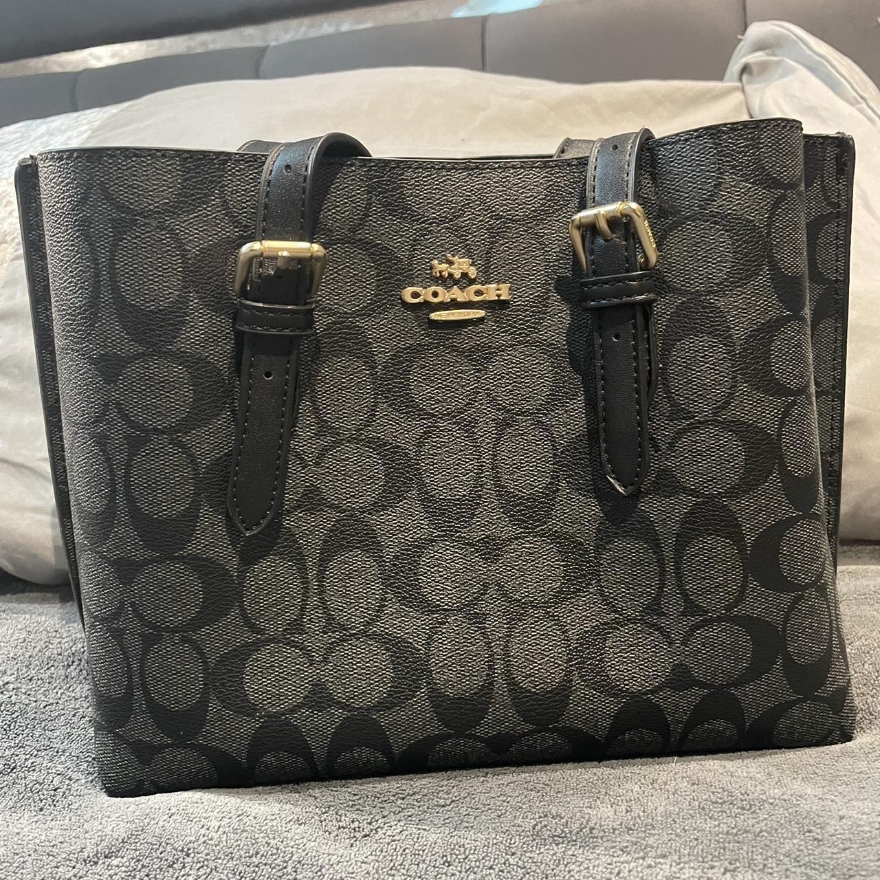 Beautiful Black And Grey Designer Coach Bag, Dark... - Depop