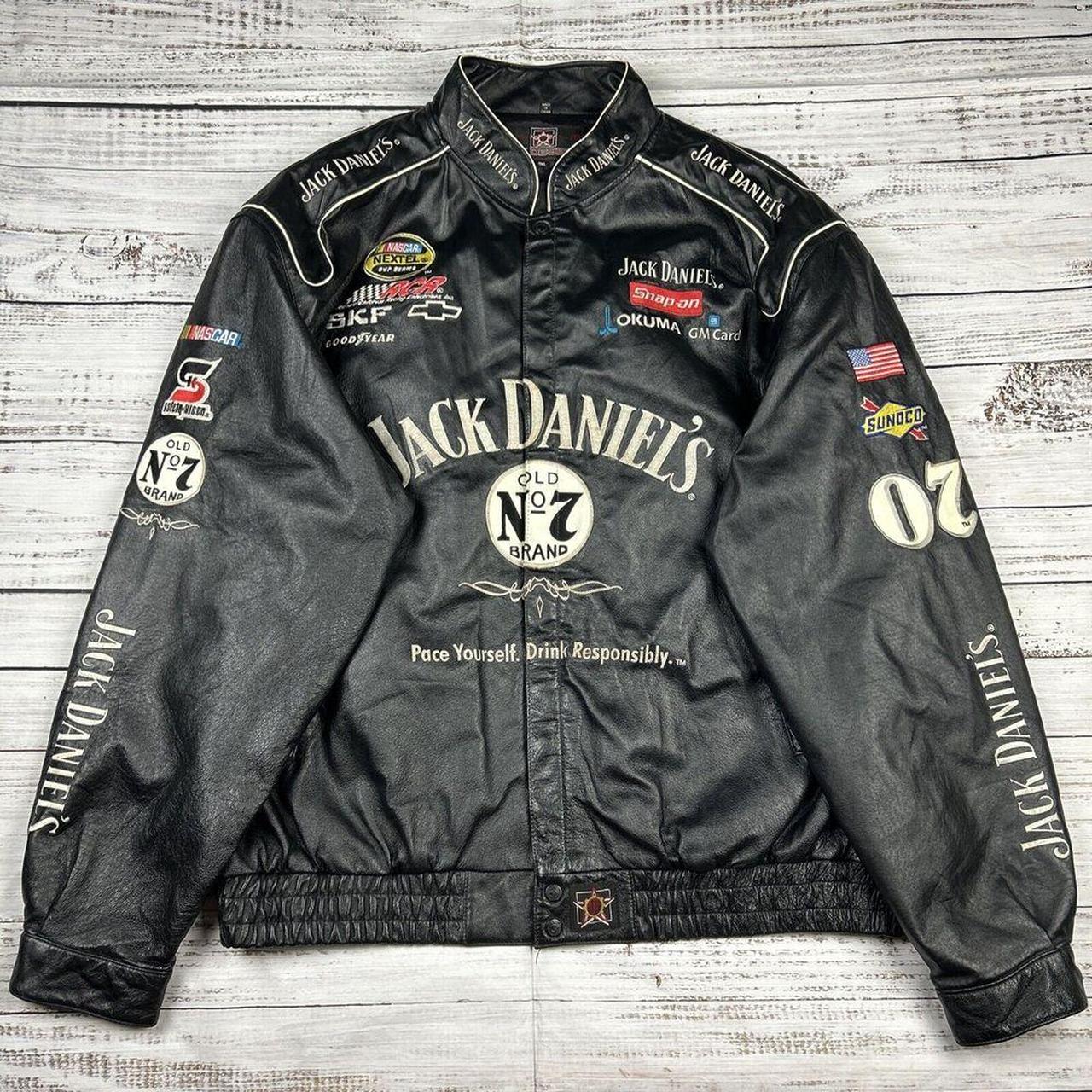 VTG Jeff Hamilton Jack Daniels NASCAR Leather Racing. Depop