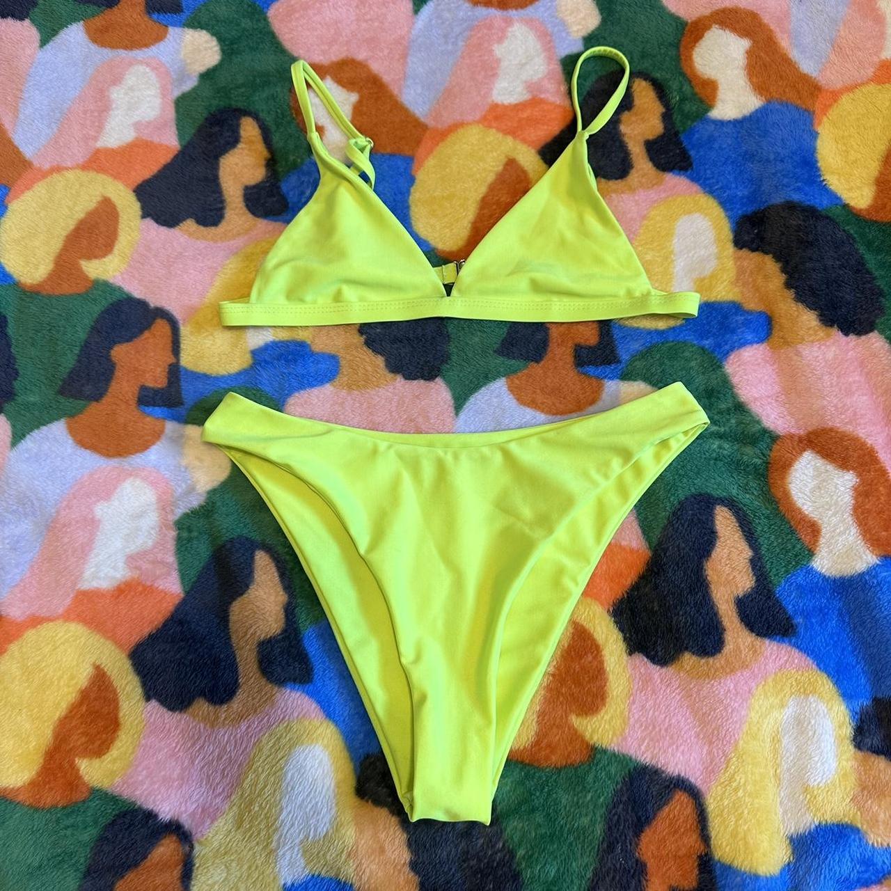 SHEIN Women S Yellow Bikinis And Tankini Sets Depop