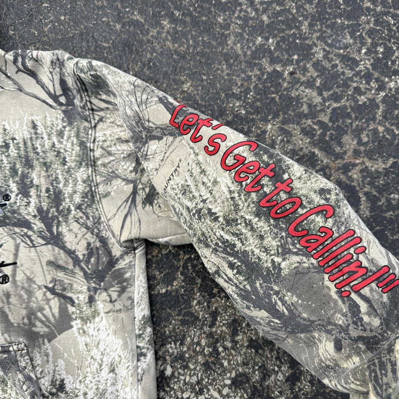 y2k cabelas predator quest camo hoodie tagged... Depop