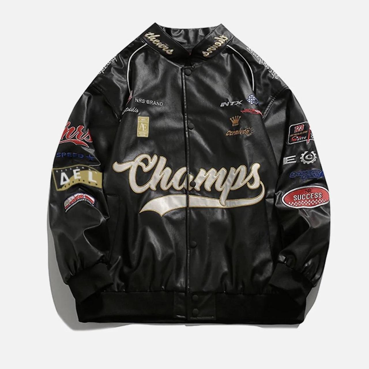 Vintage-style champs jacket embroidered In original... - Depop