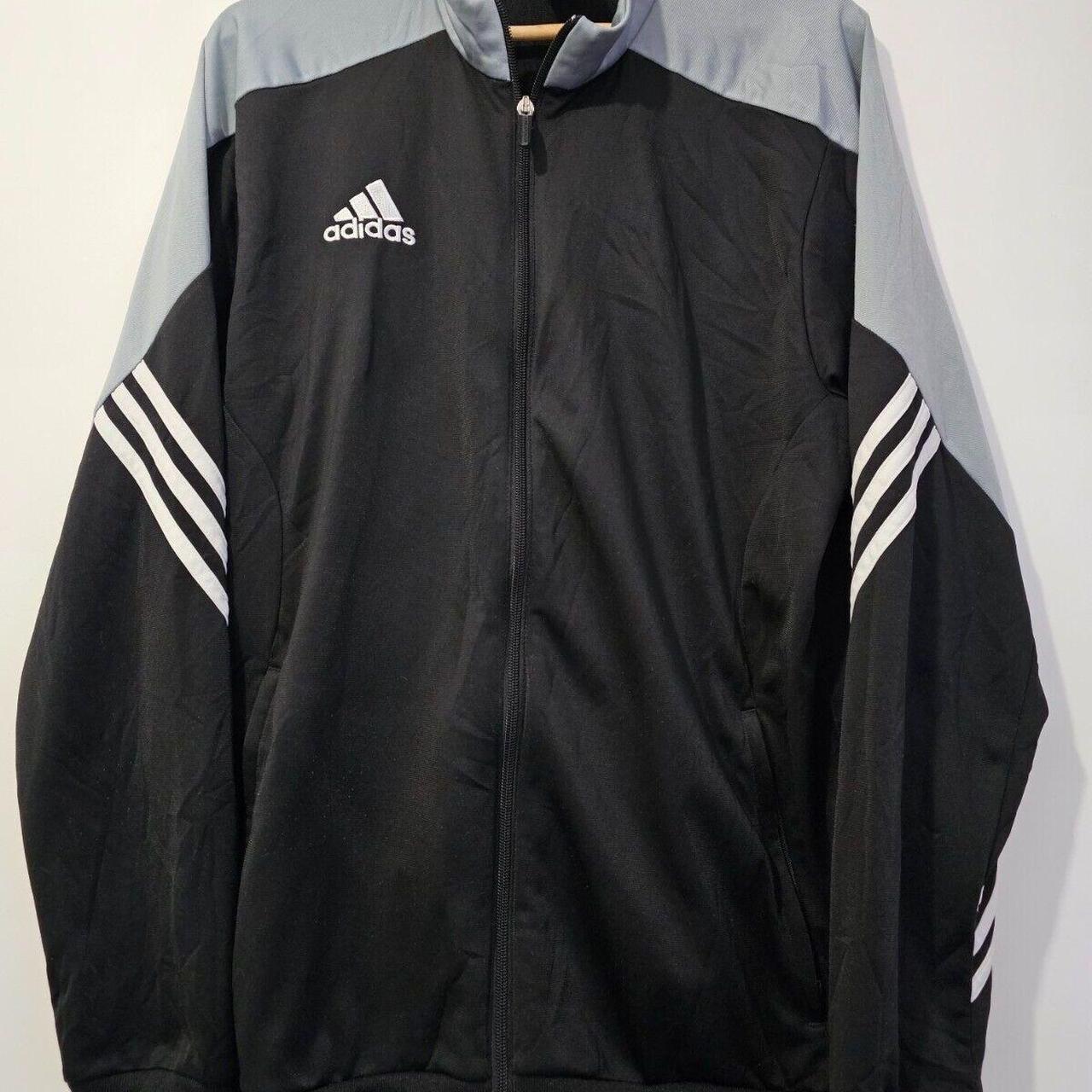 Adidas Mens Zip Up Track Jacket Size Large L Black... - Depop