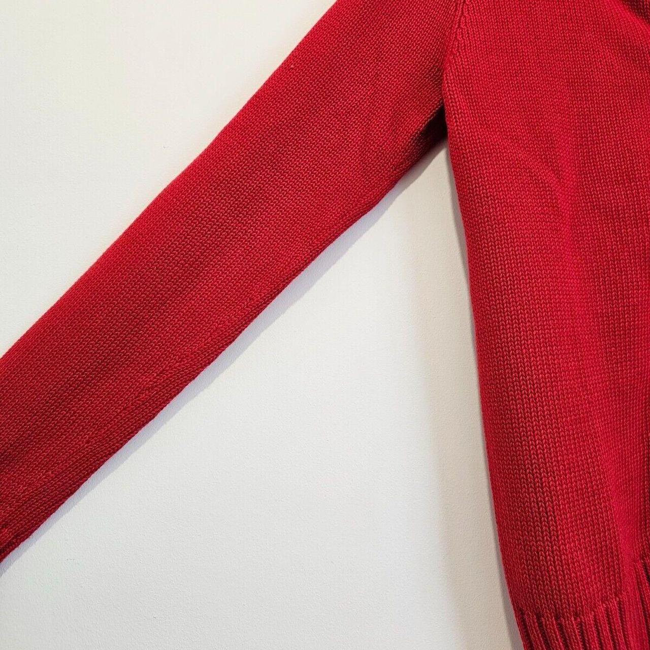 Polo Ralph Lauren Zip Sweater Womens Large 1416 Red... Depop