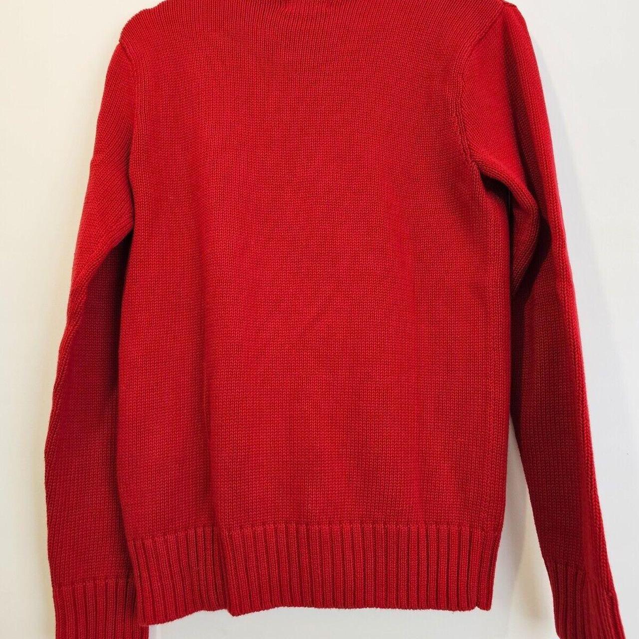 Polo Ralph Lauren Zip Sweater Womens Large 1416 Red... Depop