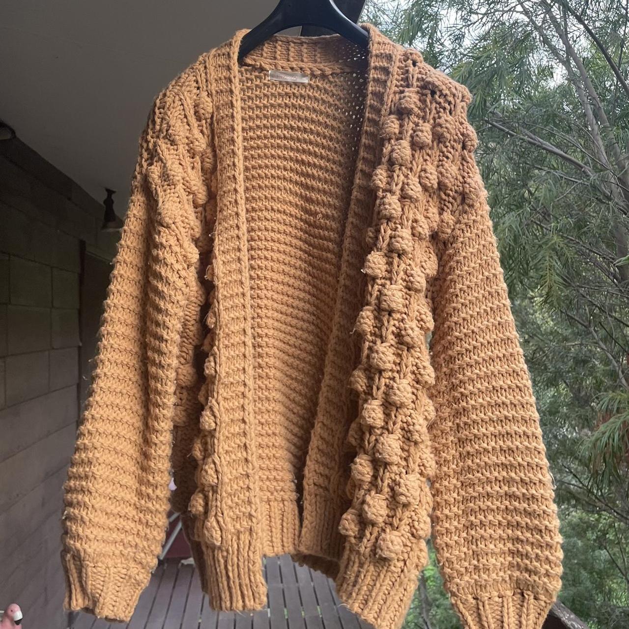 Miracle chunky knitted cardigan. Size M but is an... - Depop