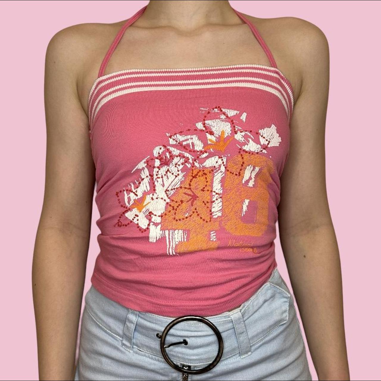 Womens Pink Crop Top Depop