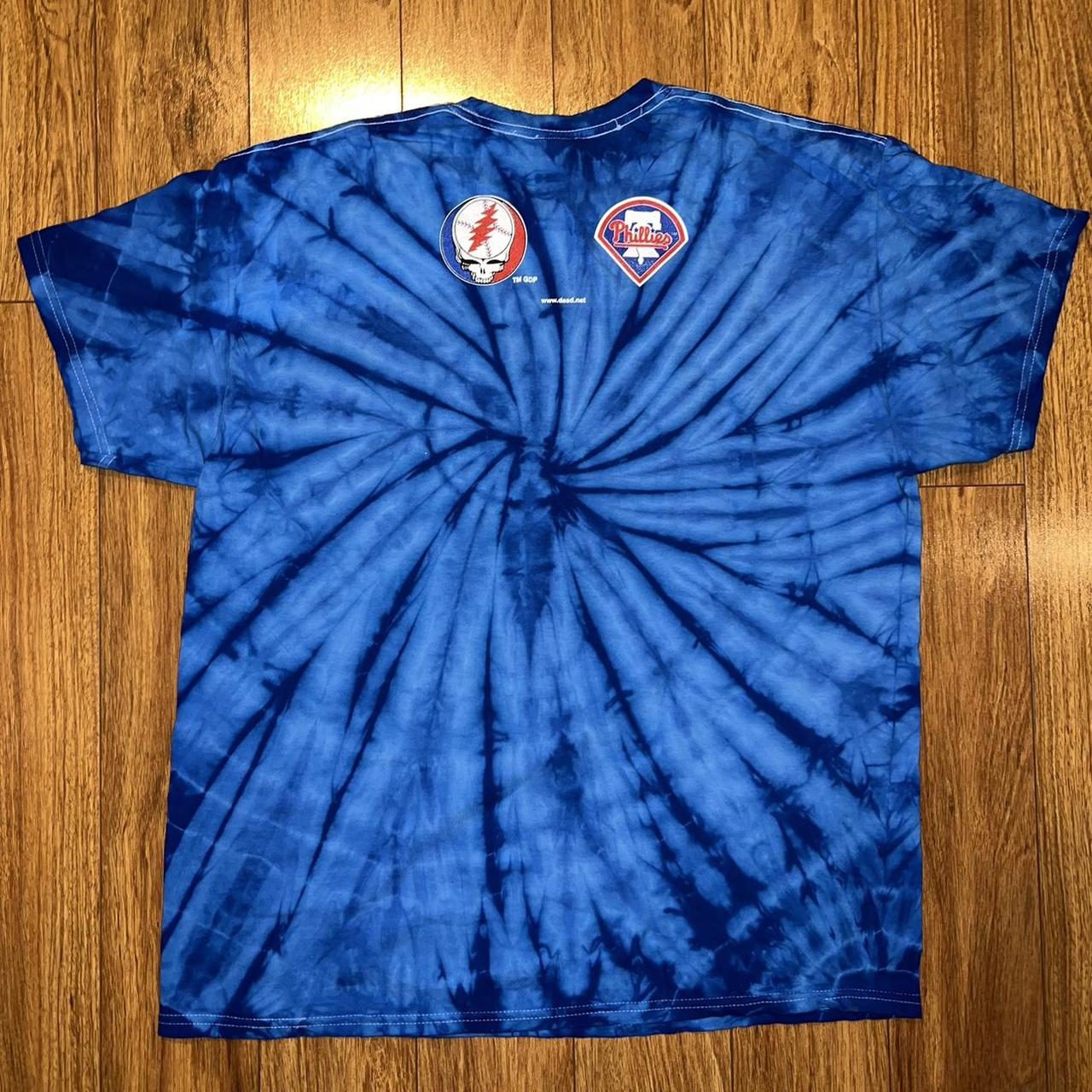 Philadelphia Phillies Womens Light Blue Tie Dye Short Sleeve T-Shirt