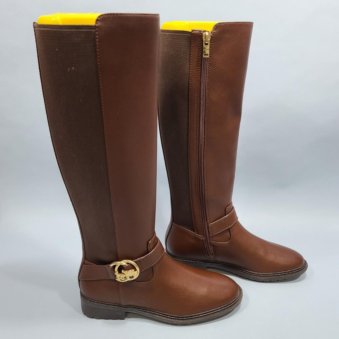 Coach leather cheap riding boots