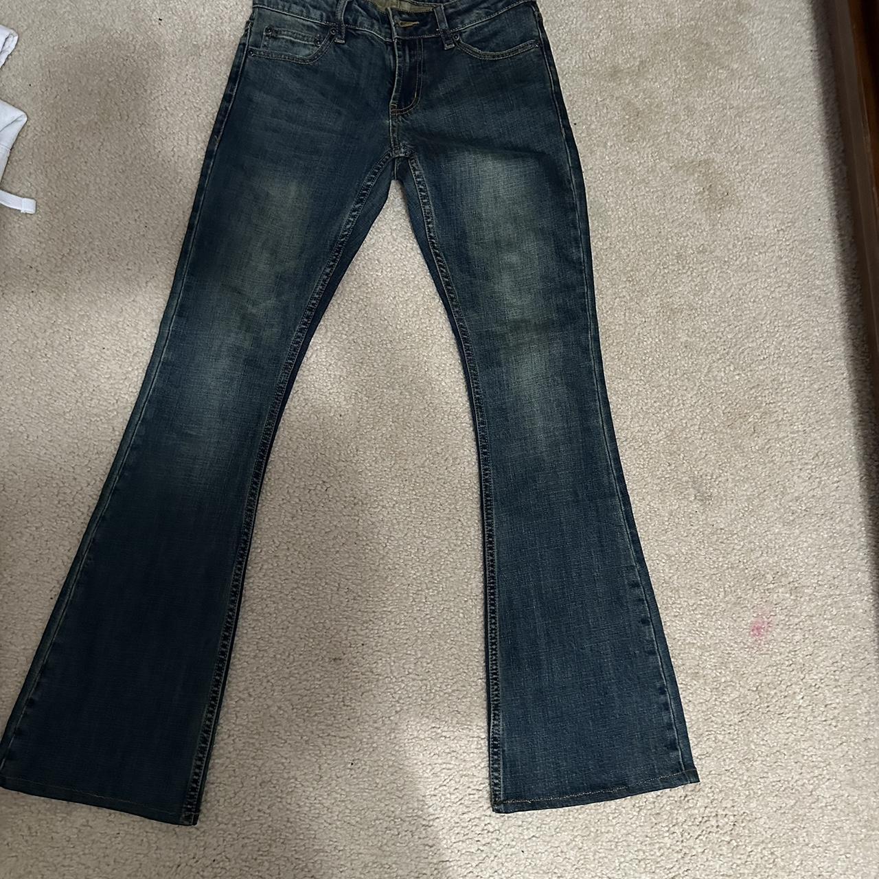 flared wornstar denim #opium #y2k #goth #skater... - Depop