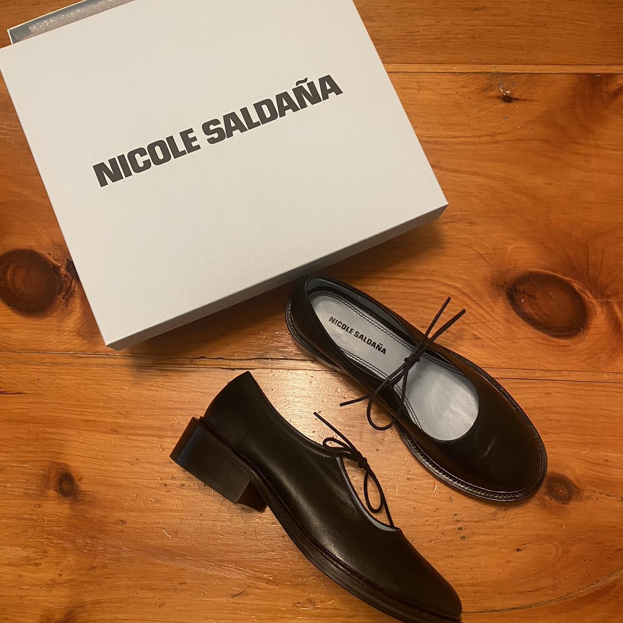 Nicole Saldana ファビアナ ブラック　パンプス　ローファー fabiana / black napa | Nicole Saldaña Footwear
