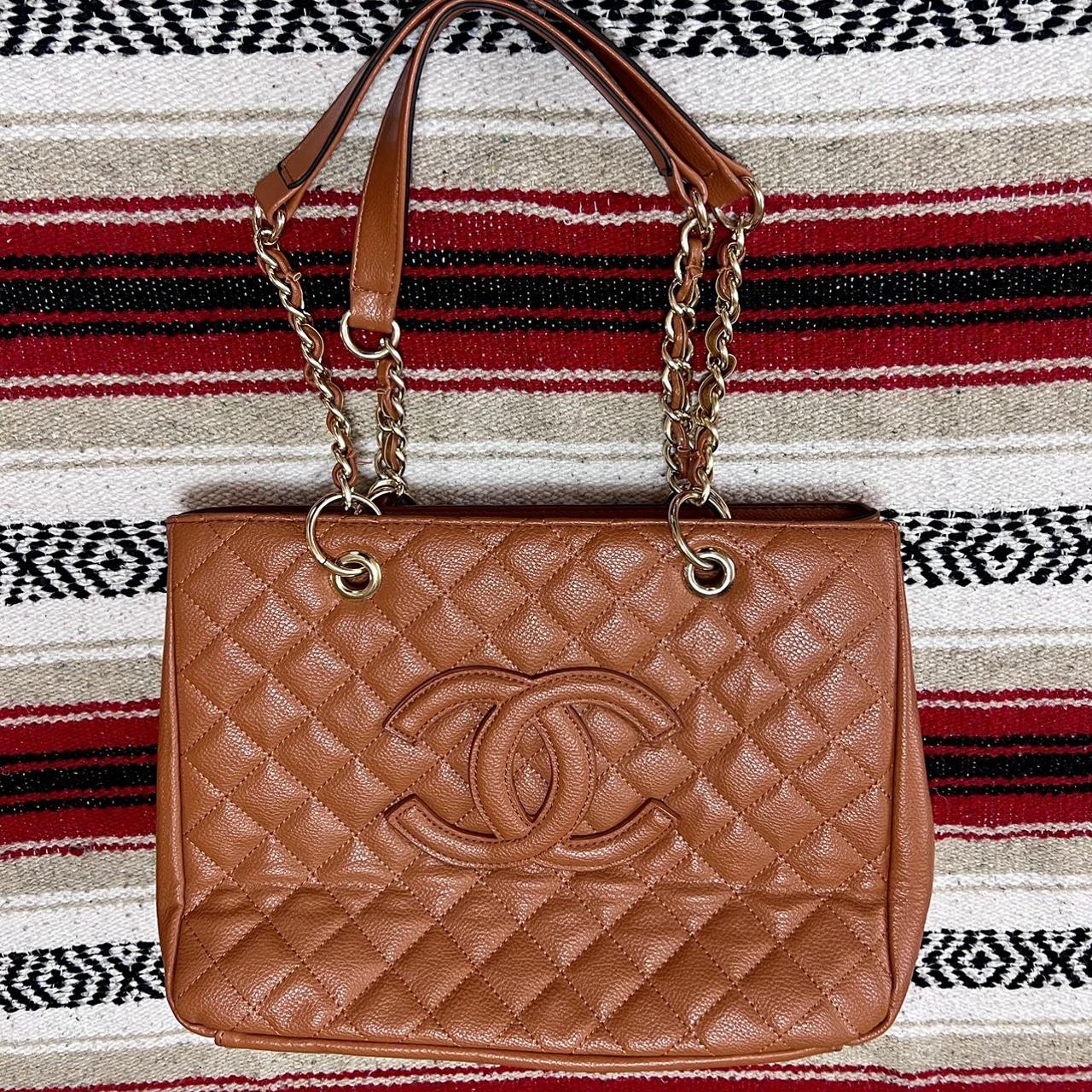 Used chanel BROWN QUILTED GRAND SHOPPING TOTE HANDBAGS HANDBAGS
