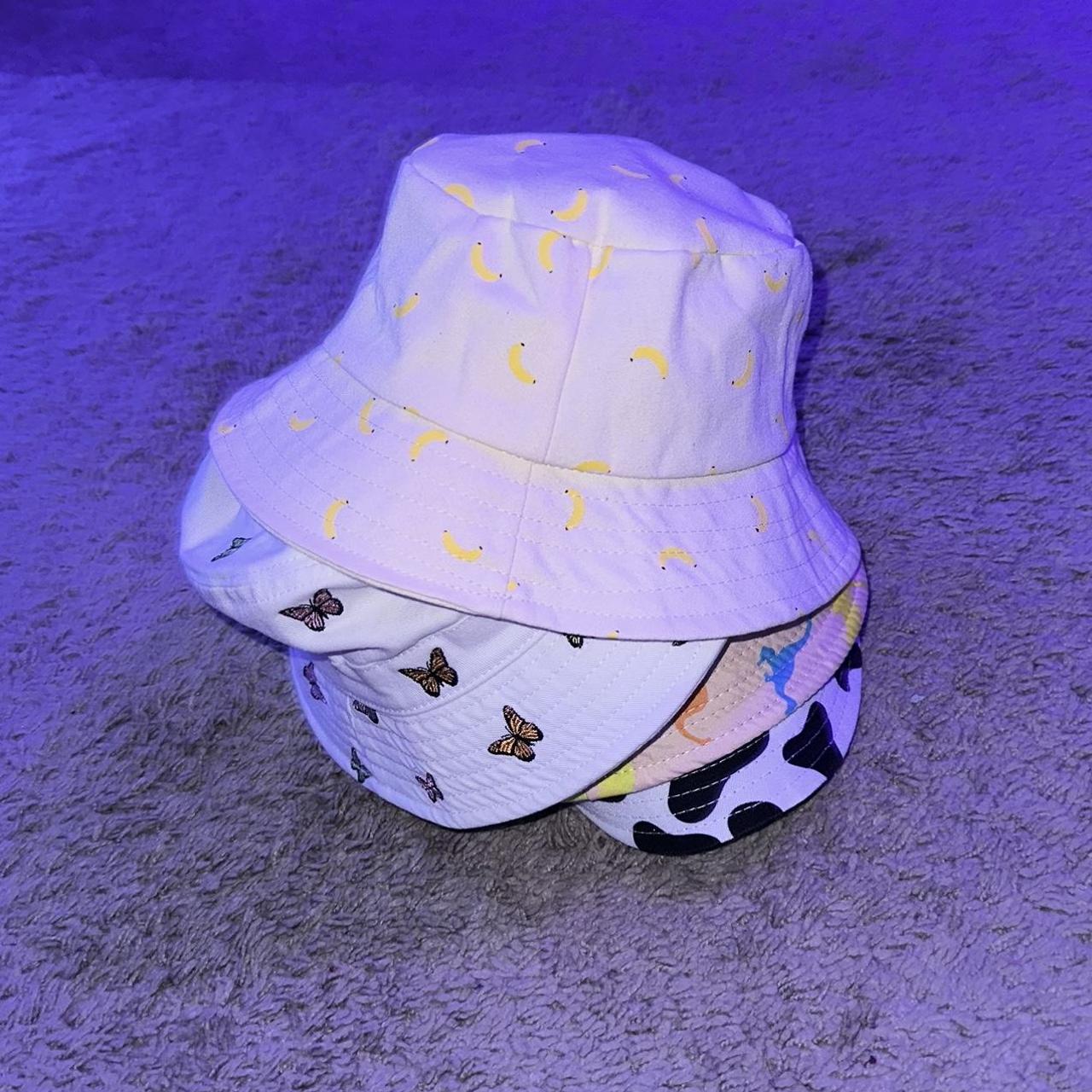 multiple romwe bucket hats ! includes banana print... Depop