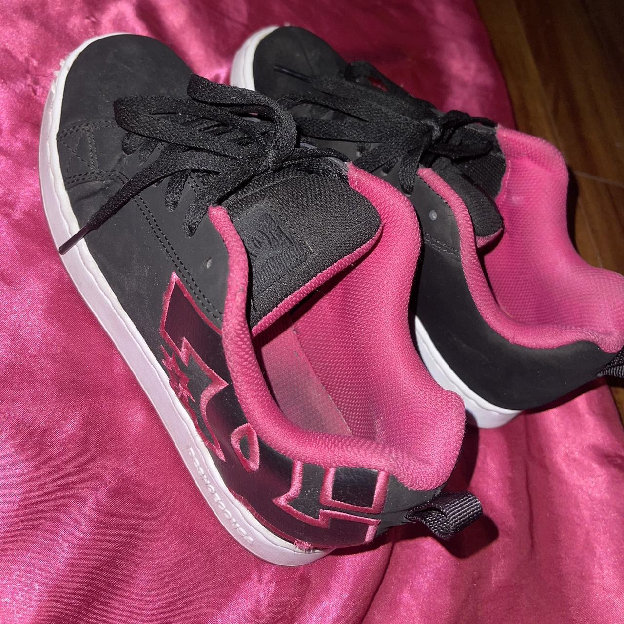 Black n pink Dcs size 6.5 •still in great condition... - Depop