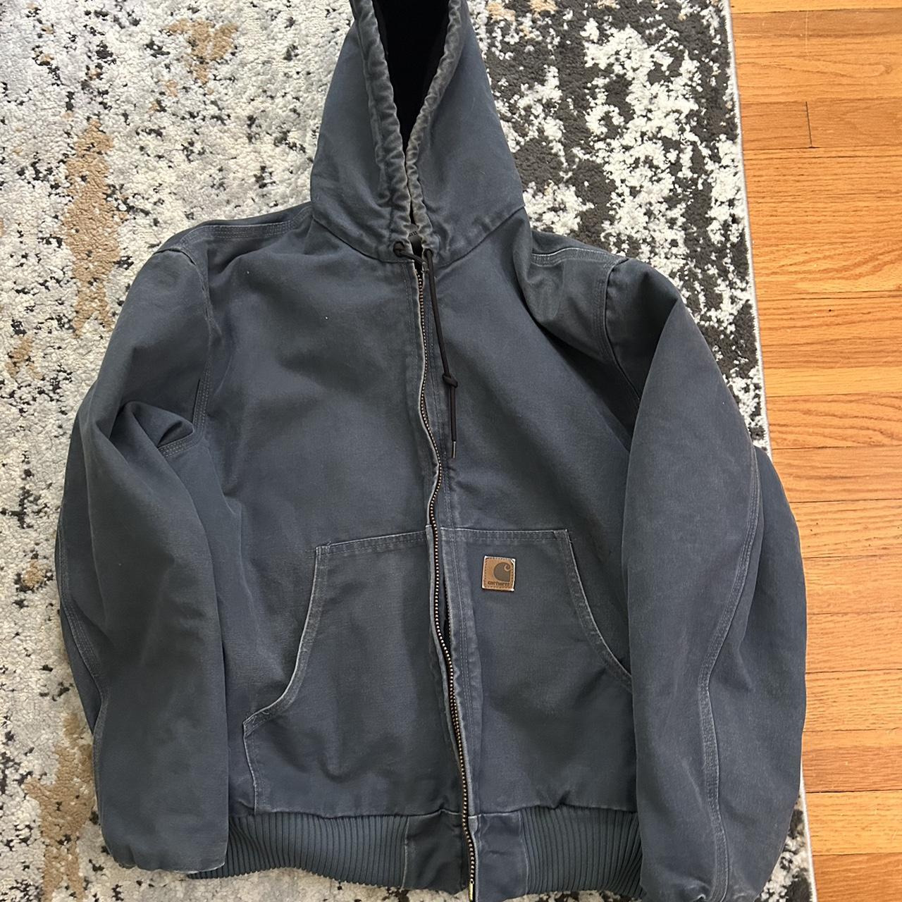 1990 Carhartt Detroit Jacket Hooded Size... - Depop