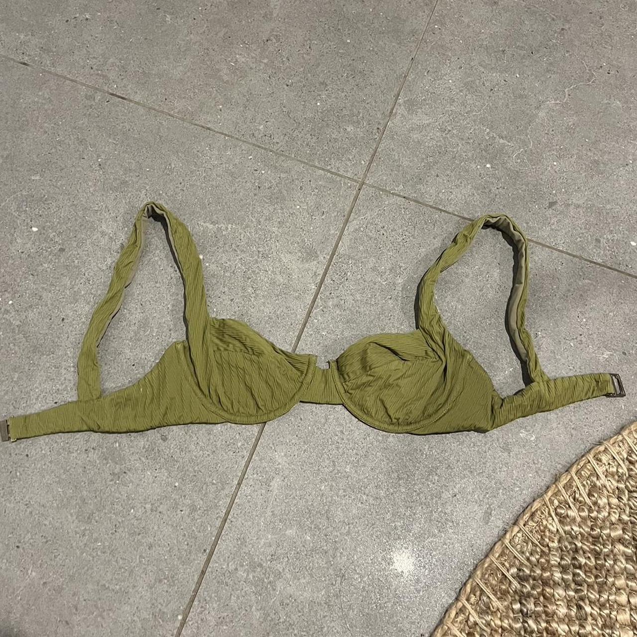 FELLA Swim Size Small Olive Colour Top Only Depop