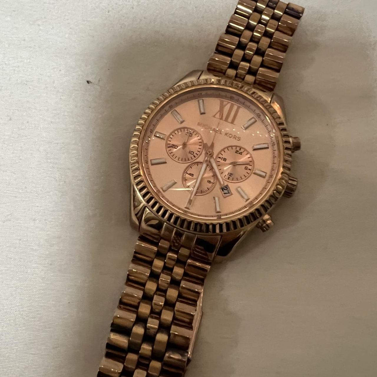 Michael Kors rose gold oversized Lexington Watch Depop