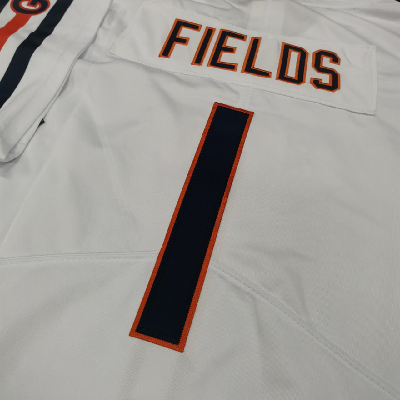 Nike Men's Chicago Bears Justin Fields #1 White T-Shirt