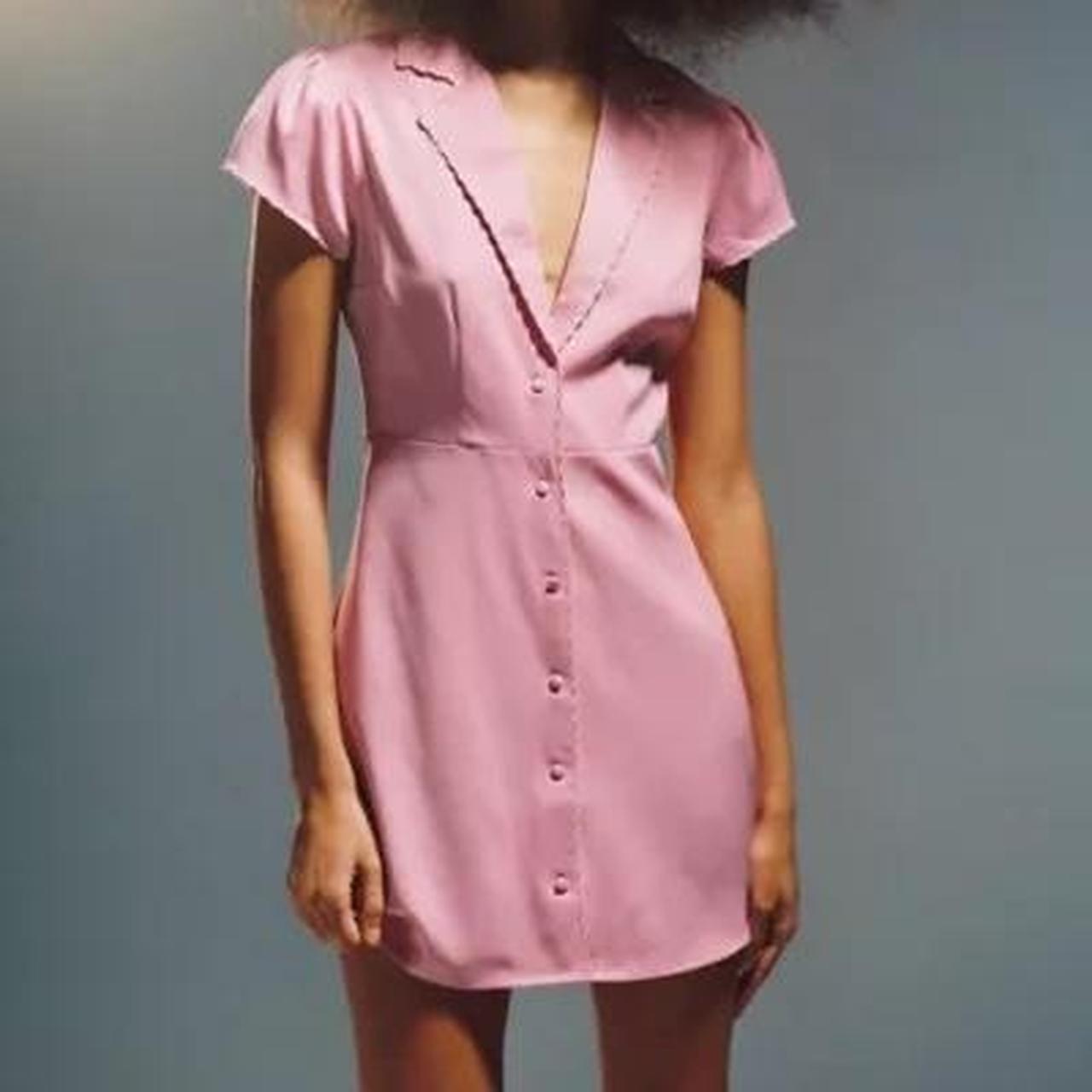 urban outfitters Betty collar dress in color pink.... - Depop