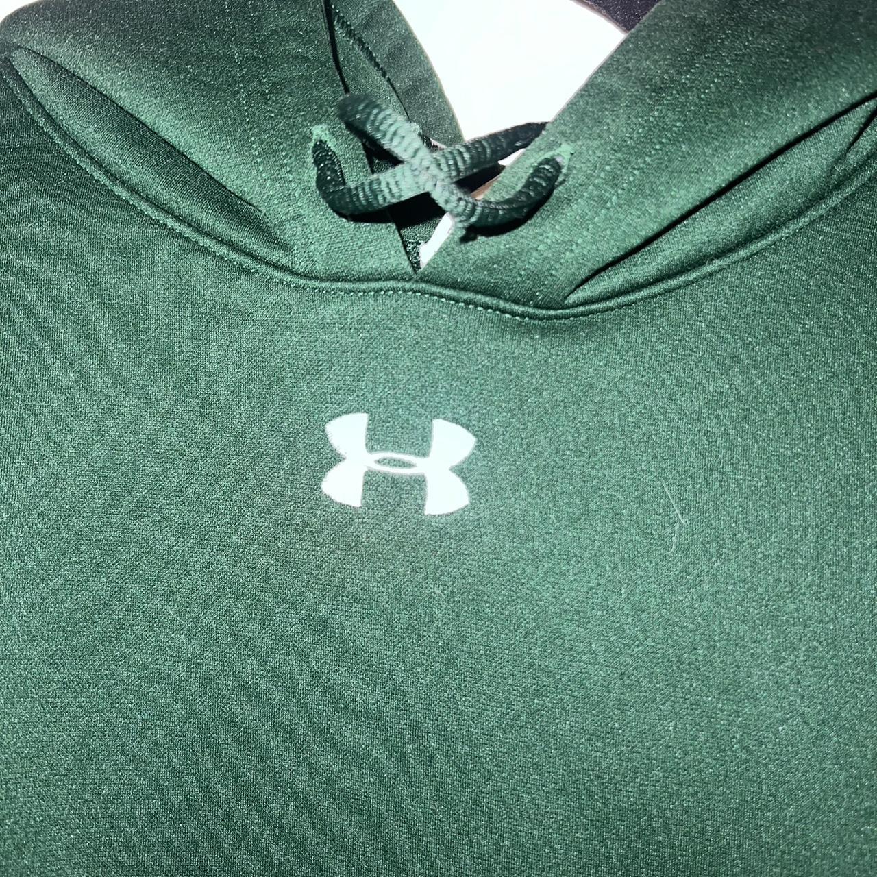 forest green under armor hoodie size xl but fits like L Depop