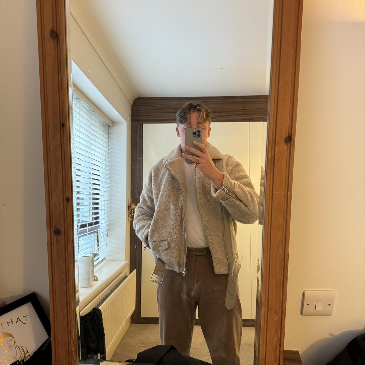 Men s Zara Borg Jacket Depop