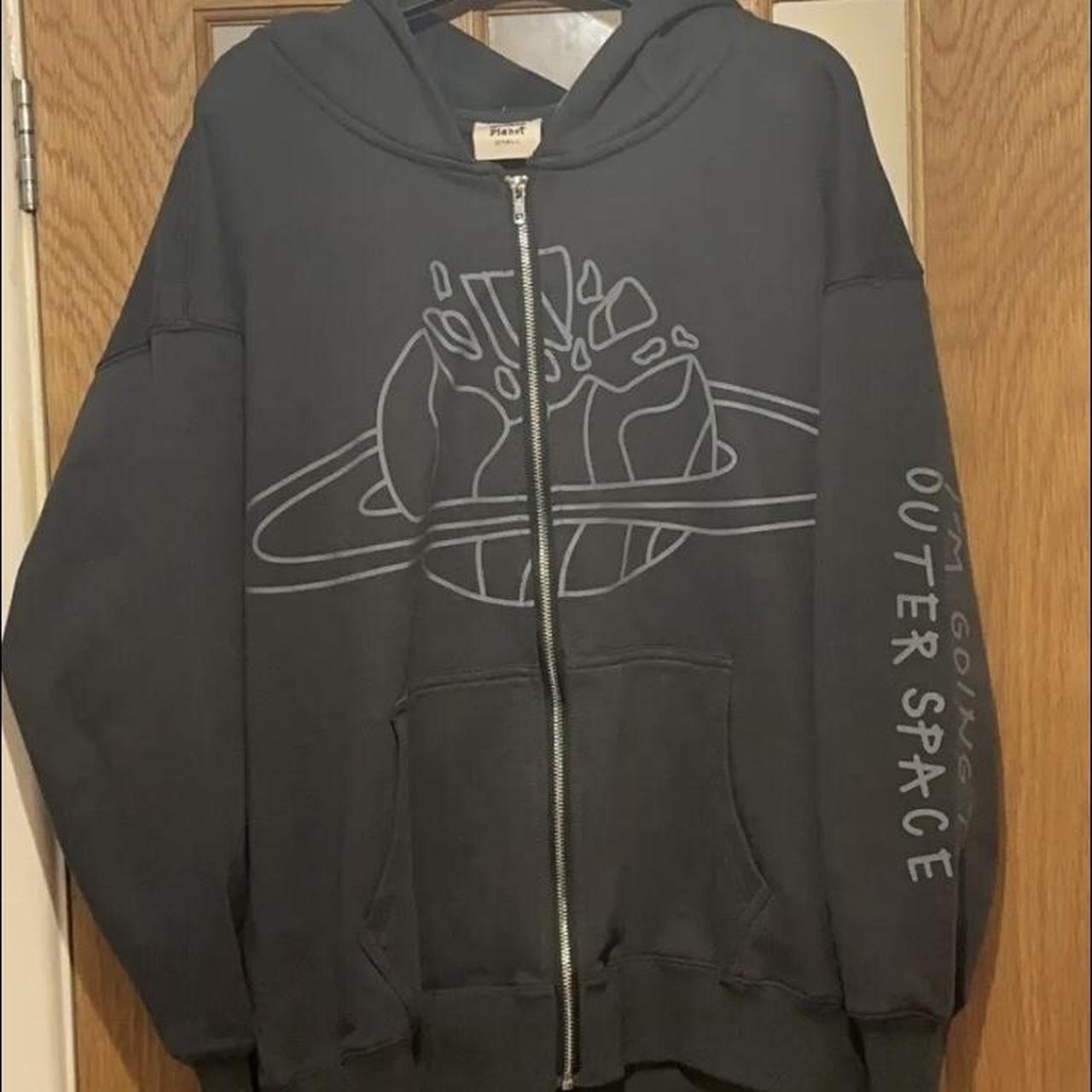 Space zip up online hoodie