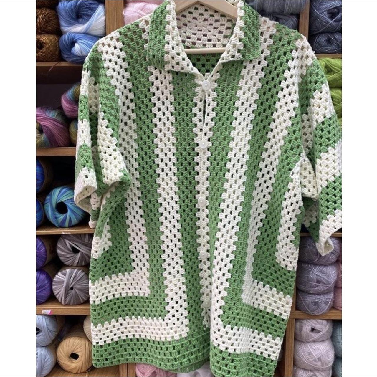 crochet custom made unisex shirt ⭐️FREE... - Depop