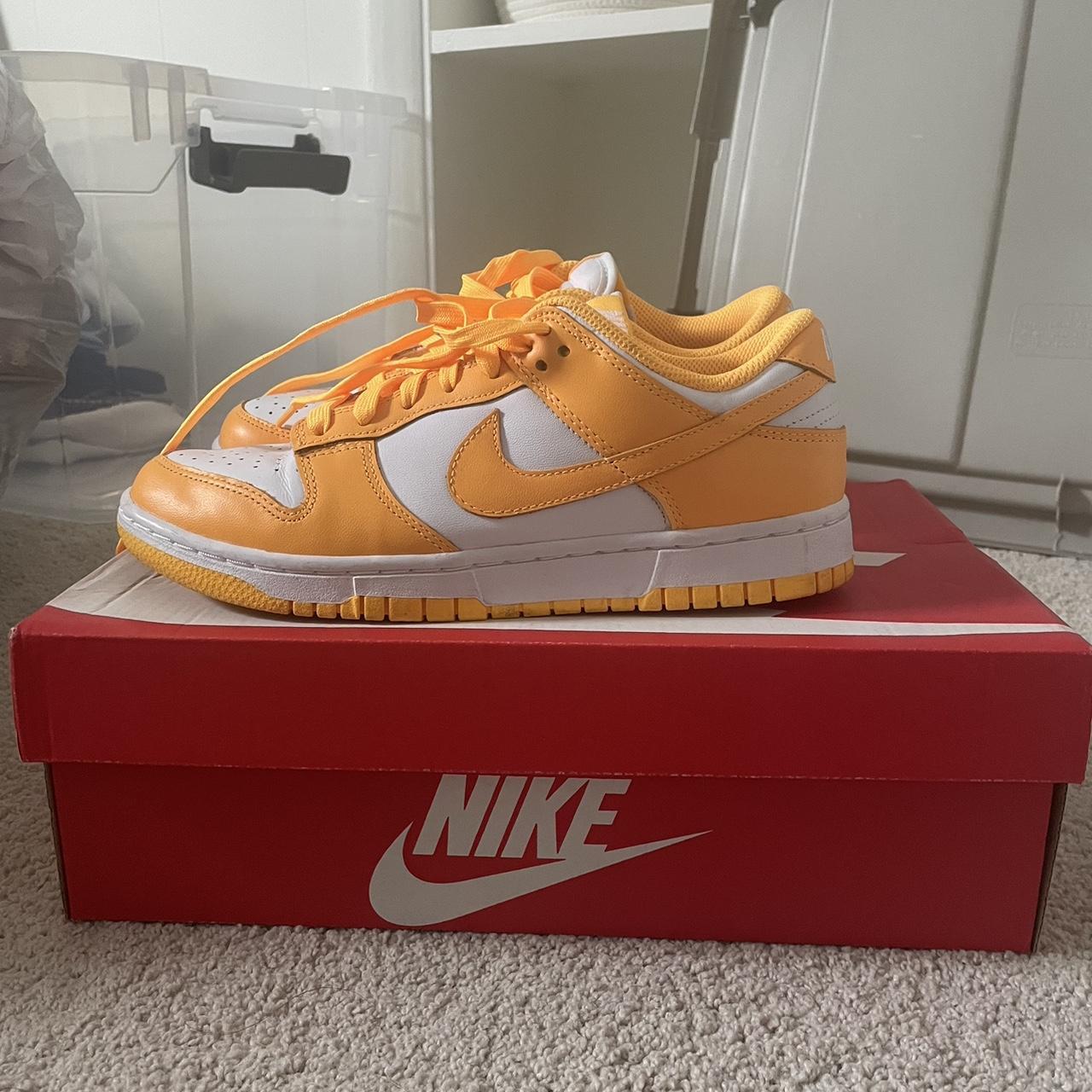 Women's Nike Dunk Lows / Laser Orange size 7.5.... - Depop