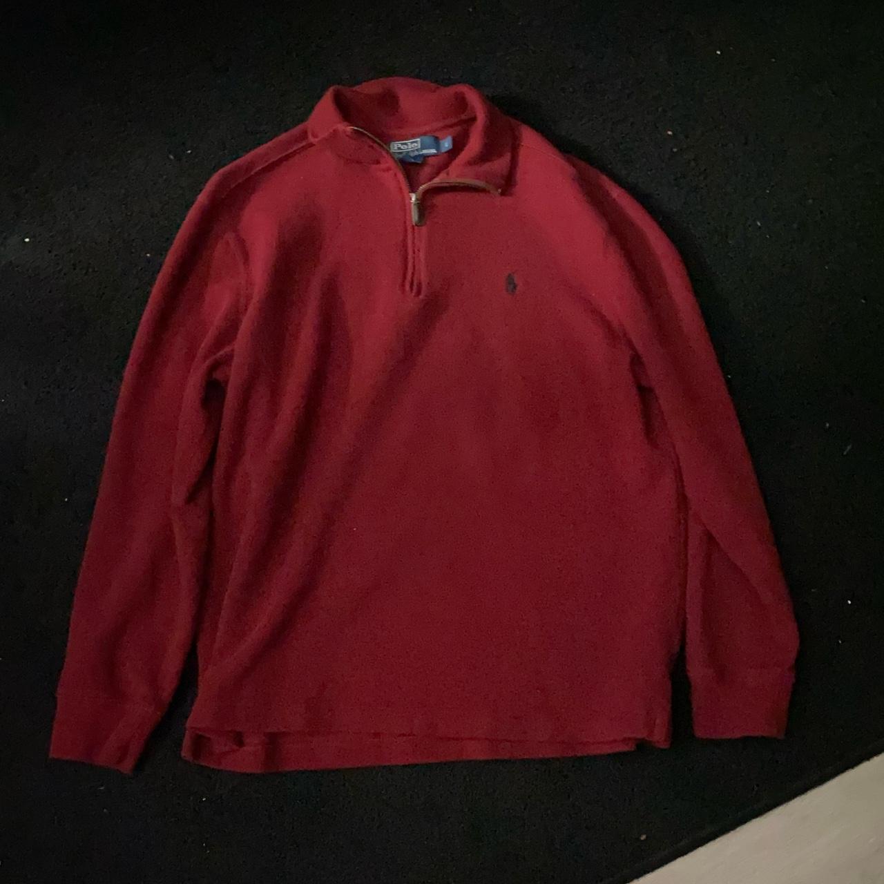 Polo Quarter Zip Size L (shown In Photos) - Depop