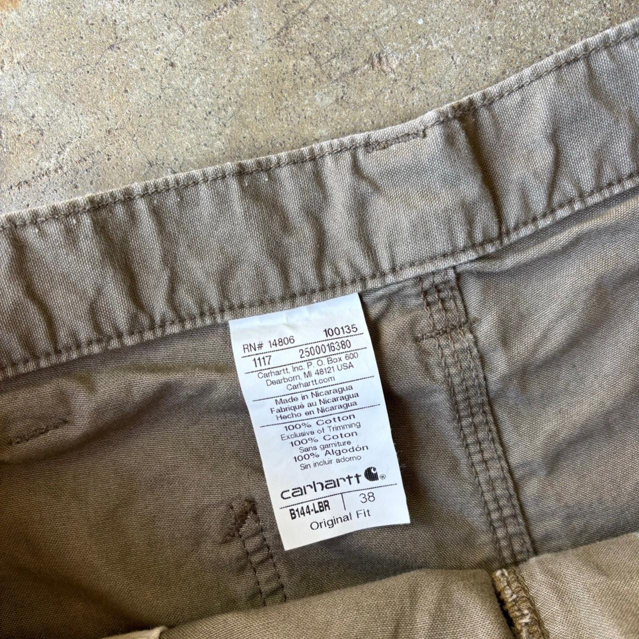 Vintage Carhartt Earth Tone Carpenter Shorts... - Depop