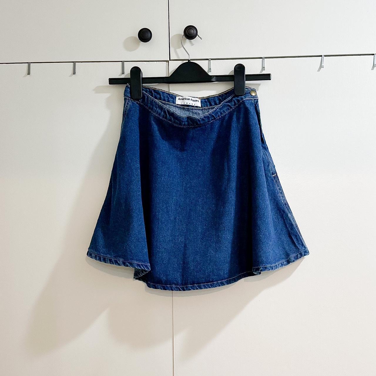 American Apparel Denim Circle Skirt. Like new, worn... - Depop