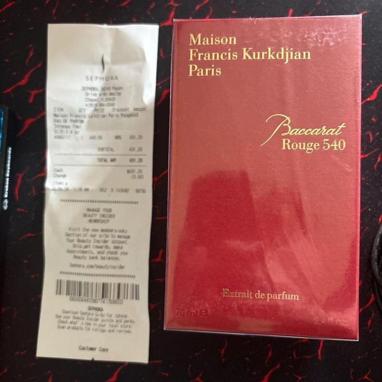 baccarat rouge with the receipt i have another... | Depop