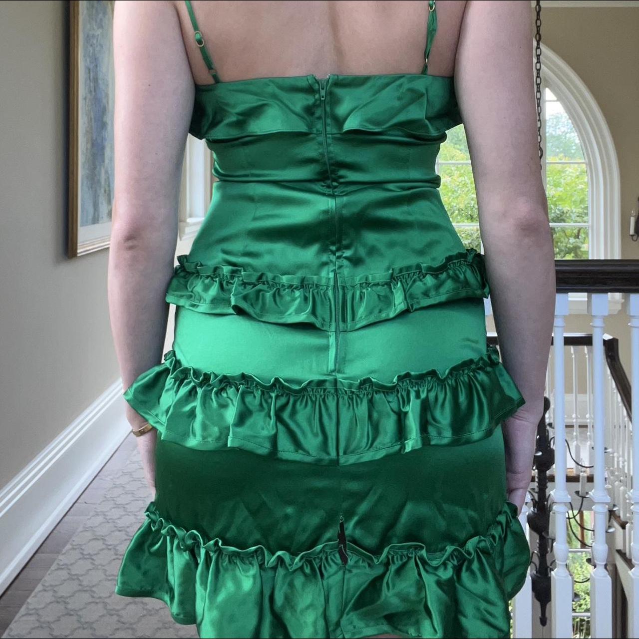 Vintage Betsy Johnson dress Green silk very