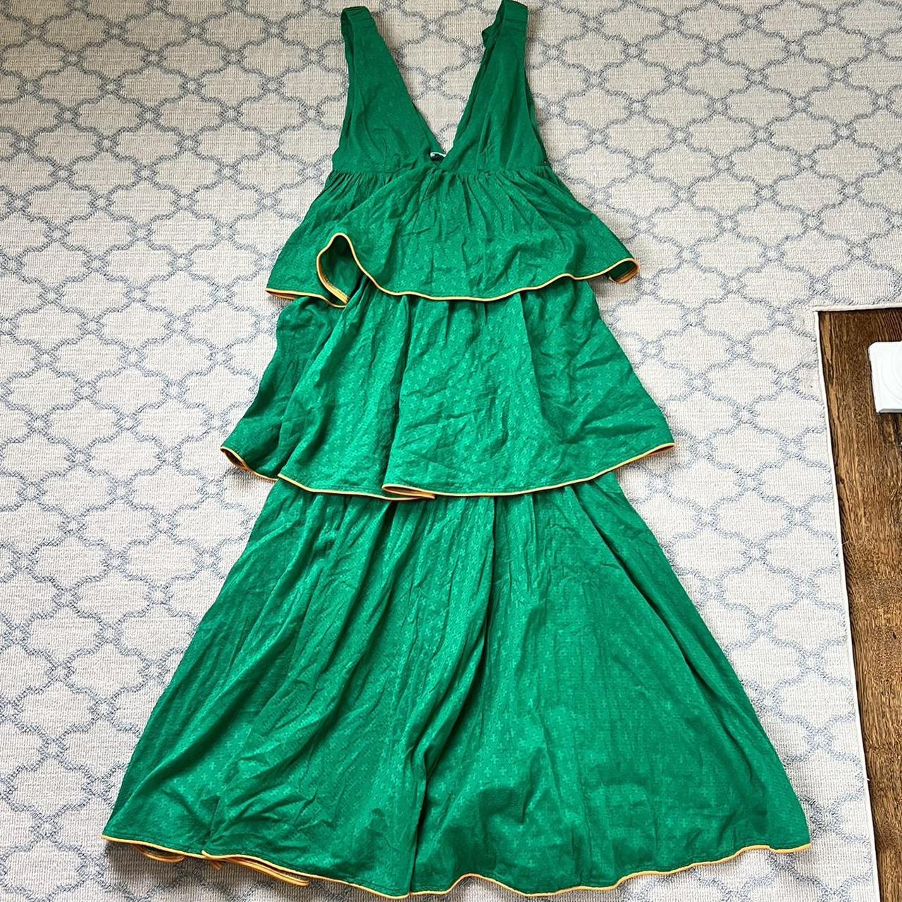 Rhode layered maxi halter dress with tie in... Depop