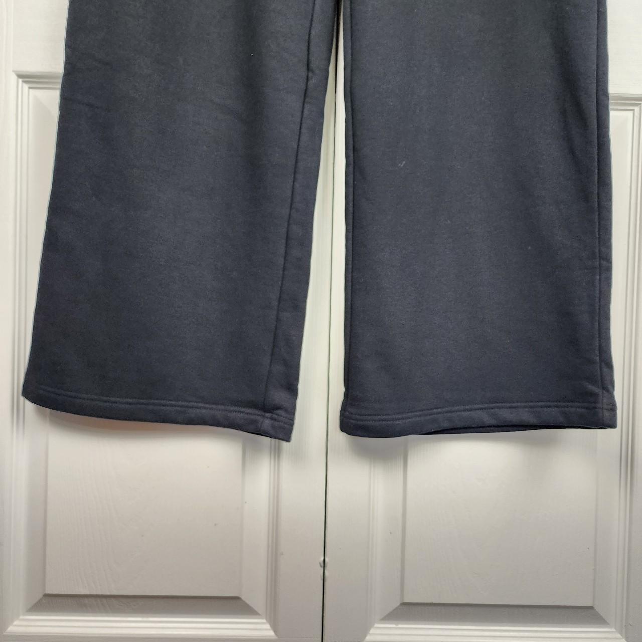 Land's End Black Cotton Blend Sweatpants Wide Leg Depop