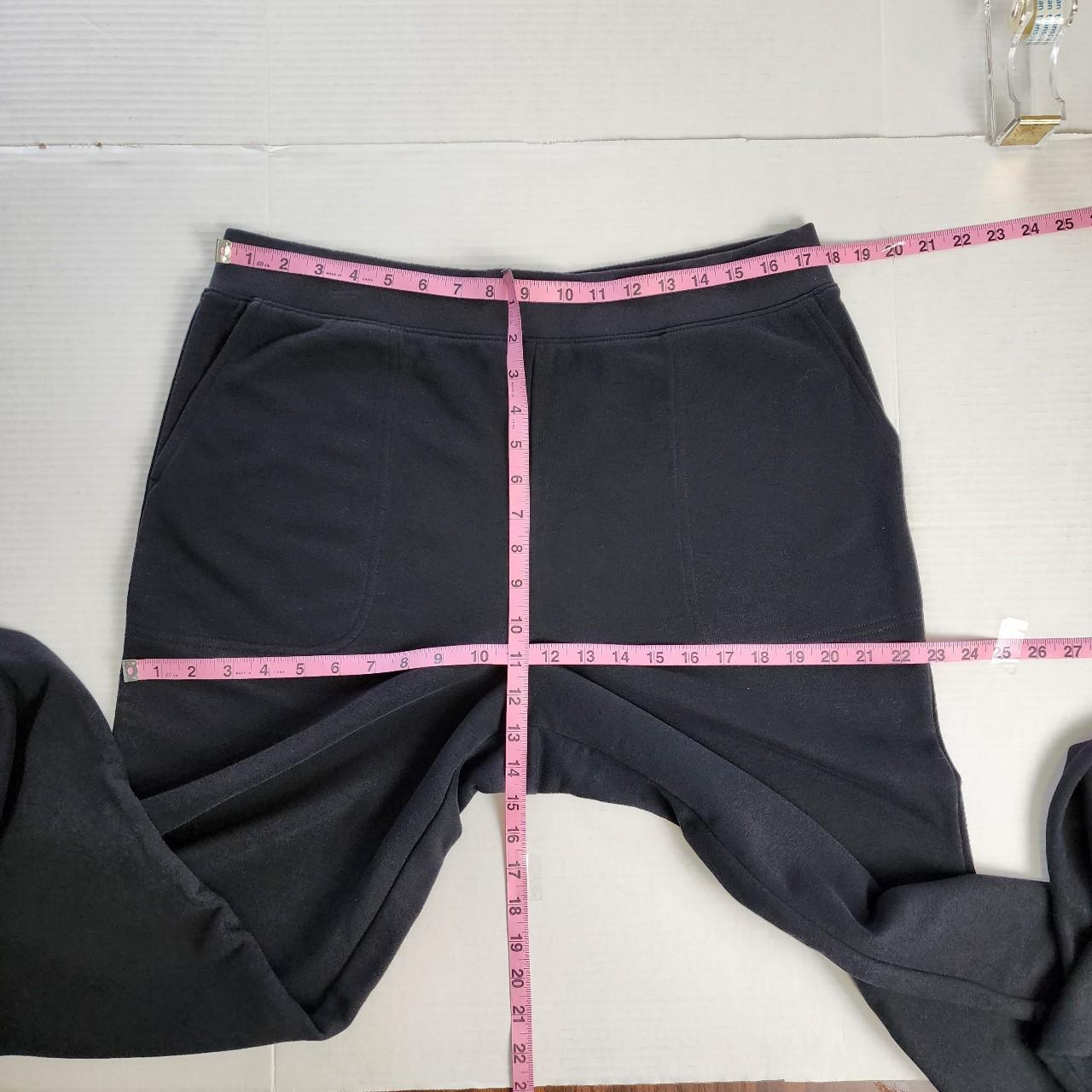 Land's End Black Cotton Blend Sweatpants Wide Leg Depop